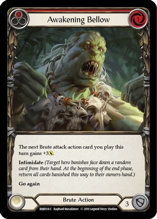 Image of Awakening Bellow (Red) [RNR014-C] (Rhinar Hero Deck)  1st Edition Normal