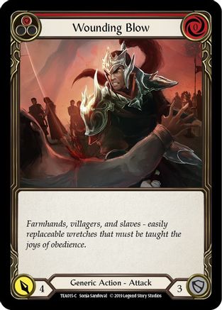 Image of Wounding Blow (Red) [TEA015-C] (Dorinthea Hero Deck)  1st Edition Normal