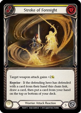 Image of Stroke of Foresight (Yellow) [TEA017-C] (Dorinthea Hero Deck)  1st Edition Normal
