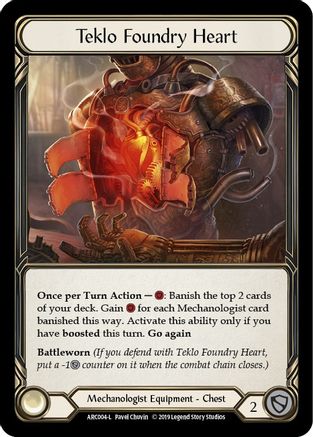 Image of Teklo Foundry Heart [U-ARC004] (Arcane Rising Unlimited)  Unlimited Rainbow Foil