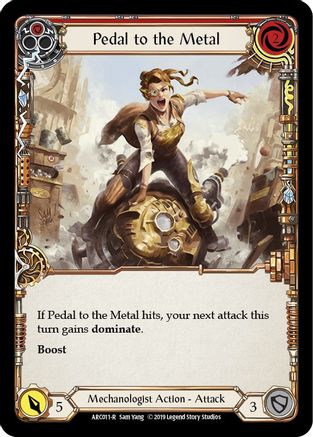 Image of Pedal to the Metal (Red) [U-ARC011] (Arcane Rising Unlimited)  Unlimited Rainbow Foil