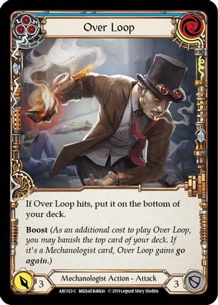 Image of Over Loop (Blue) [ARC022-C] (Arcane Rising)  1st Edition Rainbow Foil