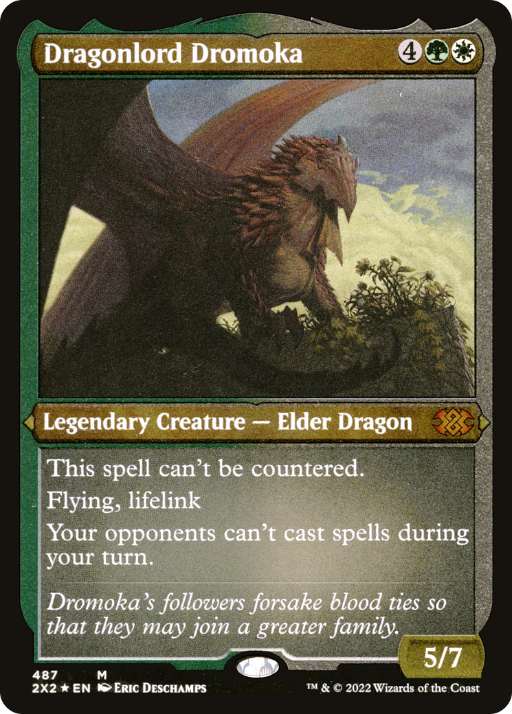 Image of Dragonlord Dromoka (Foil Etched) [Double Masters 2022]