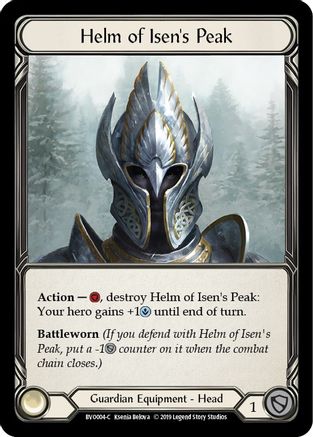 Image of Helm of Isen's Peak [BVO004-C] (Bravo Hero Deck)  1st Edition Normal