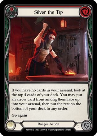 Image of Silver the Tip (Red) [ARC051-R] (Arcane Rising)  1st Edition Rainbow Foil