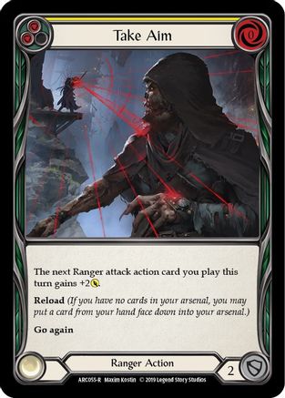 Image of Take Aim (Yellow) [ARC055-R] (Arcane Rising)  1st Edition Rainbow Foil