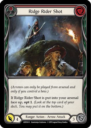 Image of Ridge Rider Shot (Red) [U-ARC063] (Arcane Rising Unlimited)  Unlimited Rainbow Foil