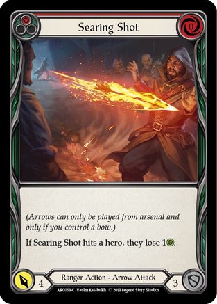 Image of Searing Shot (Red) [U-ARC069] (Arcane Rising Unlimited)  Unlimited Rainbow Foil