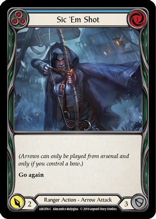 Image of Sic 'Em Shot (Blue) [U-ARC074] (Arcane Rising Unlimited)  Unlimited Normal