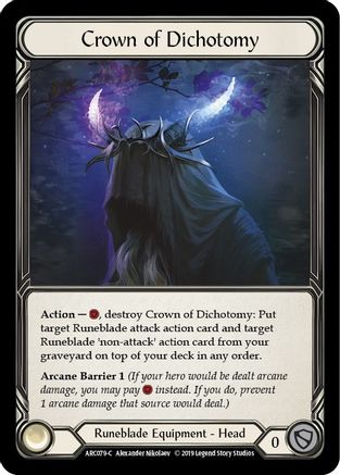 Image of Crown of Dichotomy [ARC079-C] (Arcane Rising)  1st Edition Cold Foil