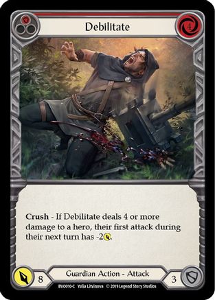 Image of Debilitate (Red) [BVO010-C] (Bravo Hero Deck)  1st Edition Normal