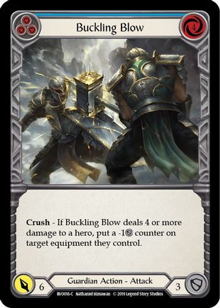 Image of Buckling Blow (Blue) [BVO016-C] (Bravo Hero Deck)  1st Edition Normal