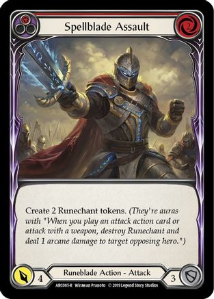 Image of Spellblade Assault (Red) [U-ARC085] (Arcane Rising Unlimited)  Unlimited Rainbow Foil