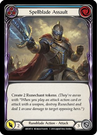 Image of Spellblade Assault (Blue) [U-ARC087] (Arcane Rising Unlimited)  Unlimited Normal