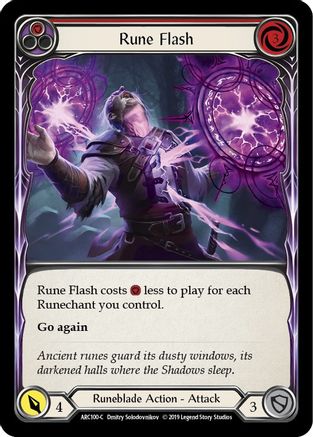 Image of Rune Flash (Red) [U-ARC100] (Arcane Rising Unlimited)  Unlimited Normal