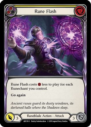 Image of Rune Flash (Yellow) [ARC101-C] (Arcane Rising)  1st Edition Normal