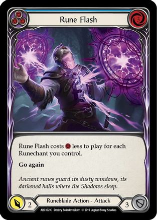 Image of Rune Flash (Blue) [U-ARC102] (Arcane Rising Unlimited)  Unlimited Normal