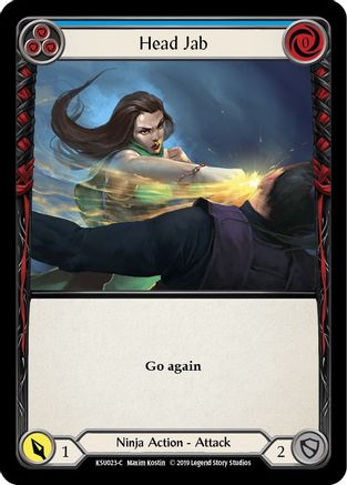 Image of Head Jab (Blue) [KSU023-C] (Katsu Hero Deck)  1st Edition Normal