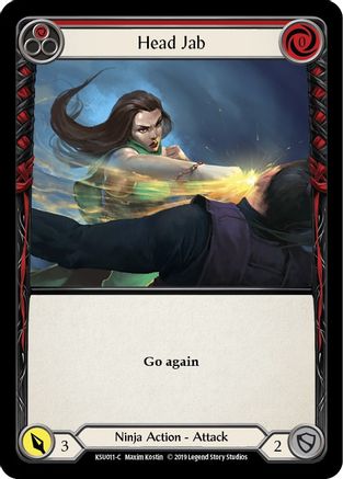 Image of Head Jab (Red) [KSU011-C] (Katsu Hero Deck)  1st Edition Normal