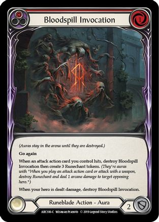 Image of Bloodspill Invocation (Red) [U-ARC106] (Arcane Rising Unlimited)  Unlimited Normal