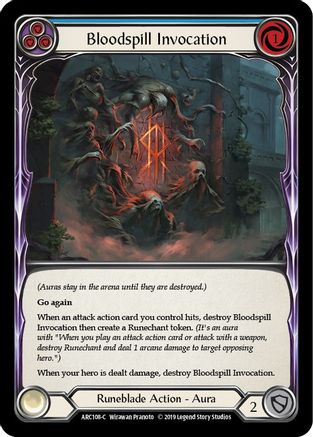 Image of Bloodspill Invocation (Blue) [U-ARC108] (Arcane Rising Unlimited)  Unlimited Rainbow Foil
