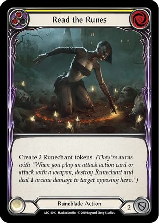 Image of Read the Runes (Yellow) [ARC110-C] (Arcane Rising)  1st Edition Rainbow Foil