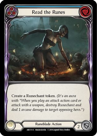 Image of Read the Runes (Blue) [U-ARC111] (Arcane Rising Unlimited)  Unlimited Rainbow Foil