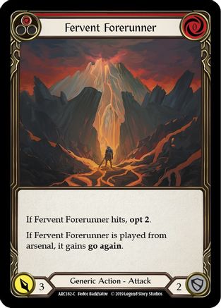 Image of Fervent Forerunner (Red) [U-ARC182] (Arcane Rising Unlimited)  Unlimited Rainbow Foil