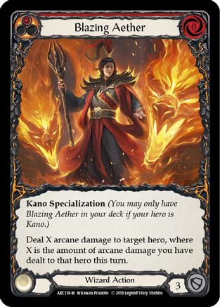 Image of Blazing Aether [U-ARC118] (Arcane Rising Unlimited)  Unlimited Rainbow Foil