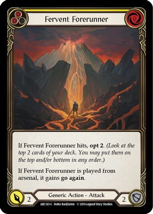 Image of Fervent Forerunner (Yellow) [U-ARC183] (Arcane Rising Unlimited)  Unlimited Rainbow Foil