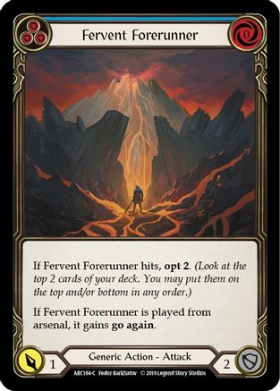 Image of Fervent Forerunner (Blue) [ARC184-C] (Arcane Rising)  1st Edition Normal