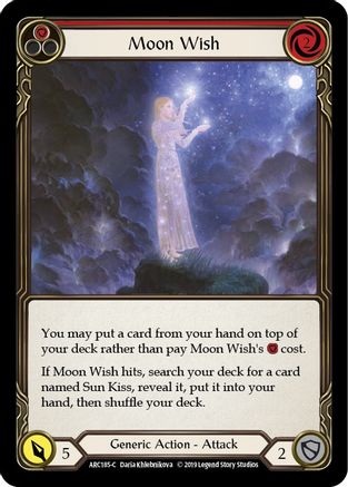 Image of Moon Wish (Red) [U-ARC185] (Arcane Rising Unlimited)  Unlimited Rainbow Foil