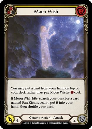 Image of Moon Wish (Yellow) [U-ARC186] (Arcane Rising Unlimited)  Unlimited Rainbow Foil