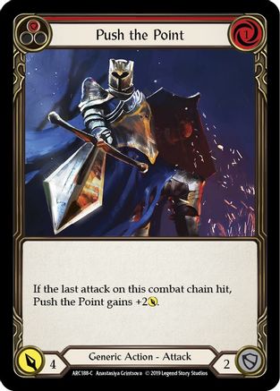 Image of Push the Point (Red) [U-ARC188] (Arcane Rising Unlimited)  Unlimited Normal