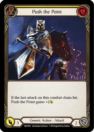 Image of Push the Point (Yellow) [ARC189-C] (Arcane Rising)  1st Edition Normal