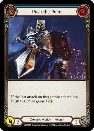 Image of Push the Point (Blue) [ARC190-C] (Arcane Rising)  1st Edition Normal
