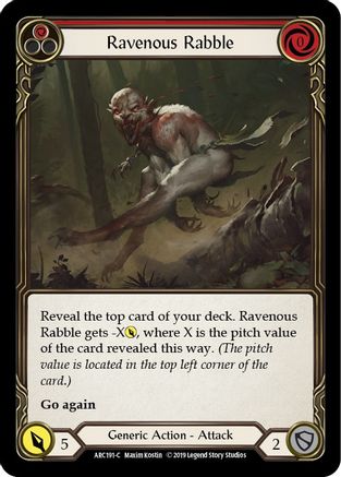 Image of Ravenous Rabble (Red) [ARC191-C] (Arcane Rising)  1st Edition Normal