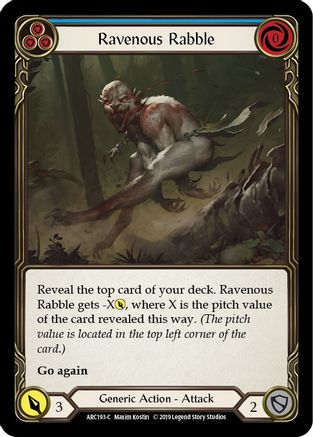 Image of Ravenous Rabble (Blue) [U-ARC193] (Arcane Rising Unlimited)  Unlimited Normal