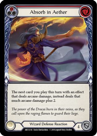 Image of Absorb in Aether (Red) [U-ARC123] (Arcane Rising Unlimited)  Unlimited Rainbow Foil