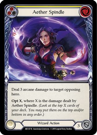 Image of Aether Spindle (Yellow) [ARC127-R] (Arcane Rising)  1st Edition Rainbow Foil