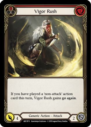 Image of Vigor Rush (Red) [U-ARC197] (Arcane Rising Unlimited)  Unlimited Rainbow Foil