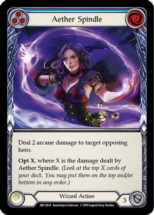 Image of Aether Spindle (Blue) [U-ARC128] (Arcane Rising Unlimited)  Unlimited Rainbow Foil