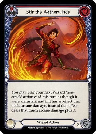Image of Stir the Aetherwinds (Red) [ARC129-R] (Arcane Rising)  1st Edition Normal