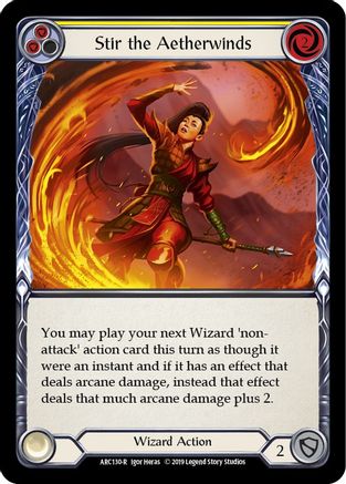 Image of Stir the Aetherwinds (Yellow) [U-ARC130] (Arcane Rising Unlimited)  Unlimited Normal