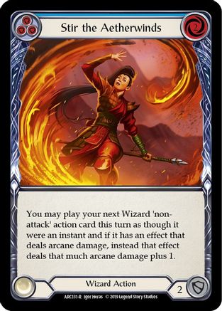 Image of Stir the Aetherwinds (Blue) [ARC131-R] (Arcane Rising)  1st Edition Normal