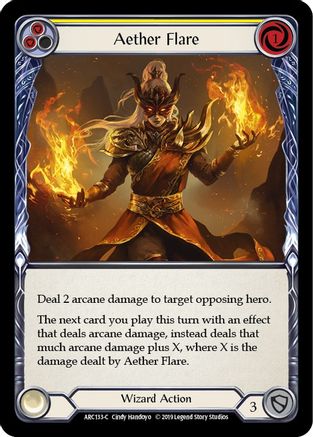Image of Aether Flare (Yellow) [U-ARC133] (Arcane Rising Unlimited)  Unlimited Rainbow Foil