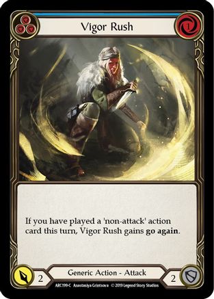 Image of Vigor Rush (Blue) [ARC199-C] (Arcane Rising)  1st Edition Normal