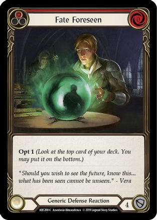 Image of Fate Foreseen (Red) [U-ARC200] (Arcane Rising Unlimited)  Unlimited Rainbow Foil
