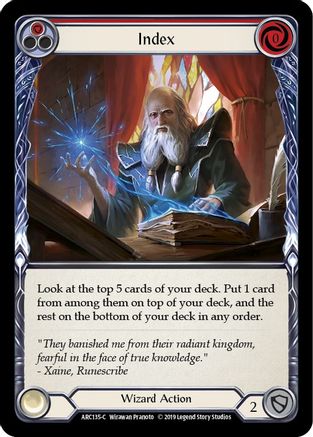 Image of Index (Red) [U-ARC135] (Arcane Rising Unlimited)  Unlimited Rainbow Foil