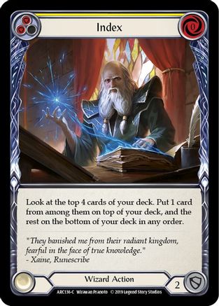Image of Index (Yellow) [U-ARC136] (Arcane Rising Unlimited)  Unlimited Rainbow Foil